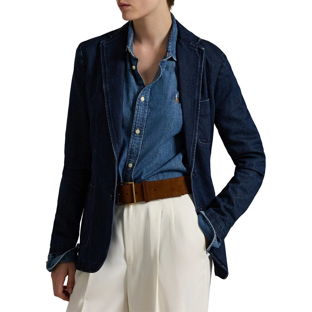 Polo Ralph Lauren Women's 6 Cotton Denim Single-Breasted Blazer • Reg Price $498 - Picture 3 of 6